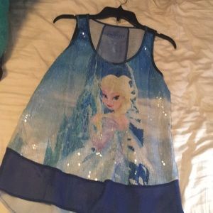 Frozen sleeveless ladies shirt